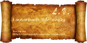 Lautenbach Vászoly névjegykártya